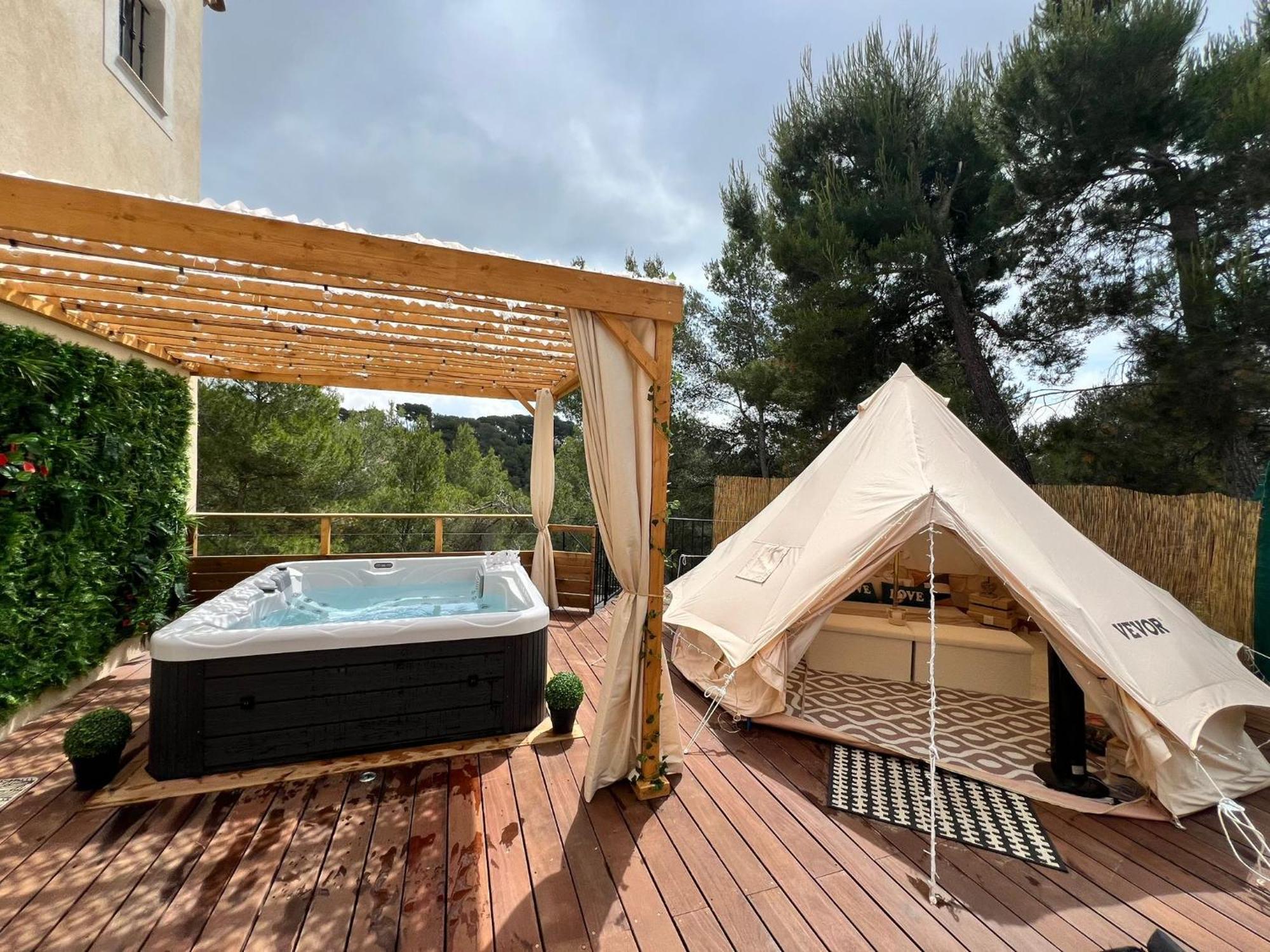 Love Room Tente Lodge Spa Mfg Chez C&C, Exclusivement Reservee Aux Adultes Cantaron 외부 사진