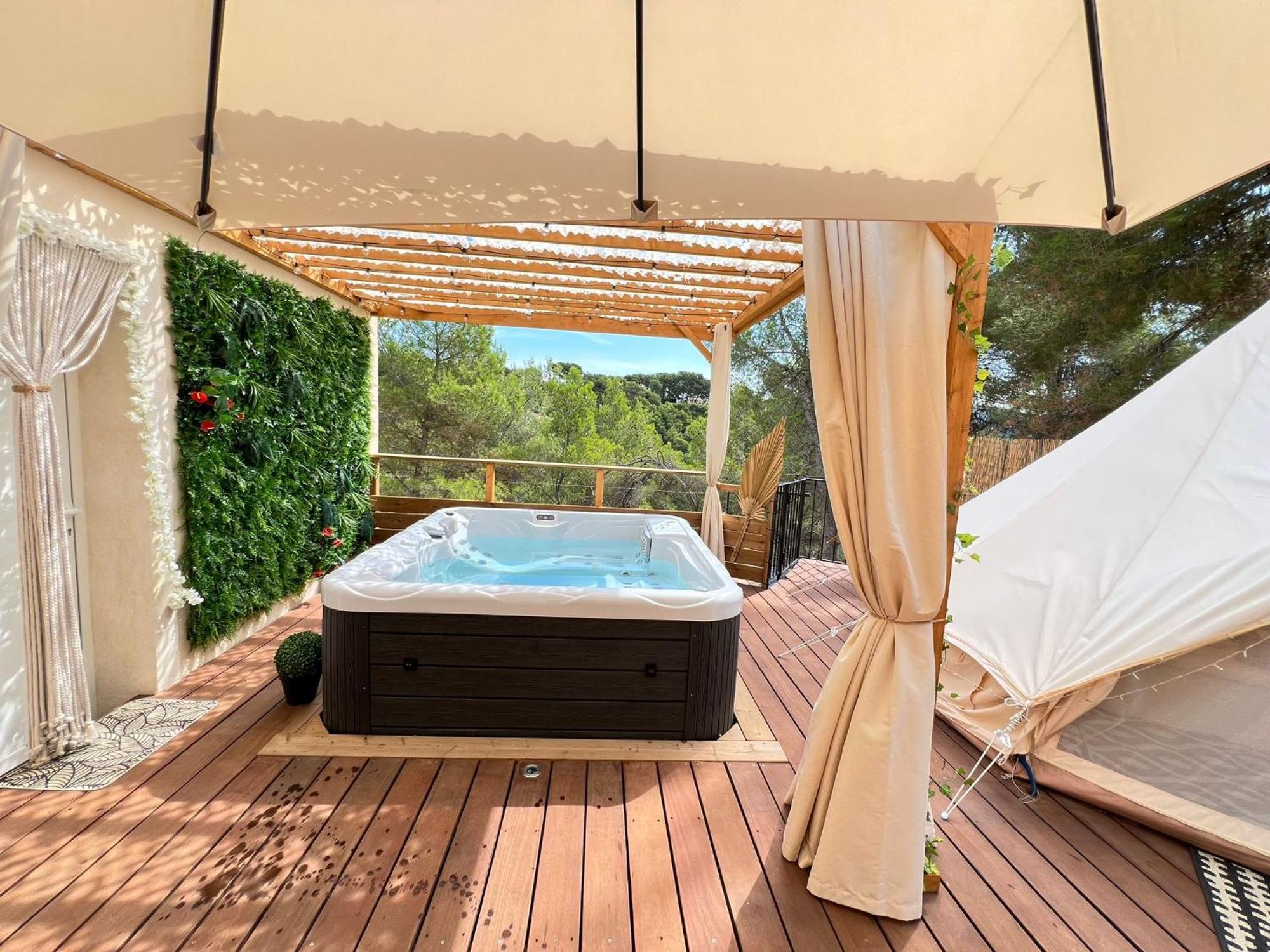 Love Room Tente Lodge Spa Mfg Chez C&C, Exclusivement Reservee Aux Adultes Cantaron 외부 사진