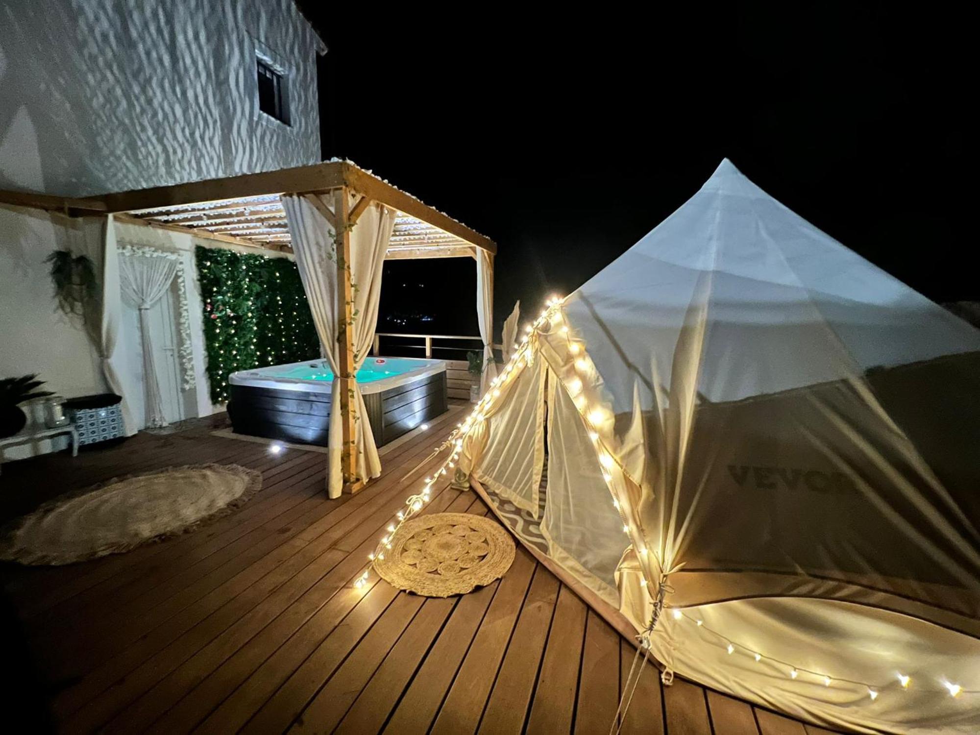 Love Room Tente Lodge Spa Mfg Chez C&C, Exclusivement Reservee Aux Adultes Cantaron 외부 사진